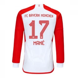 FC Bayern München Sadio Mané #17 Fodboldtrøjer 2023-24 Hjemmebanetrøje Mænd Lange Ærmer